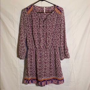 Print shorts romper by Xhilaration, medium